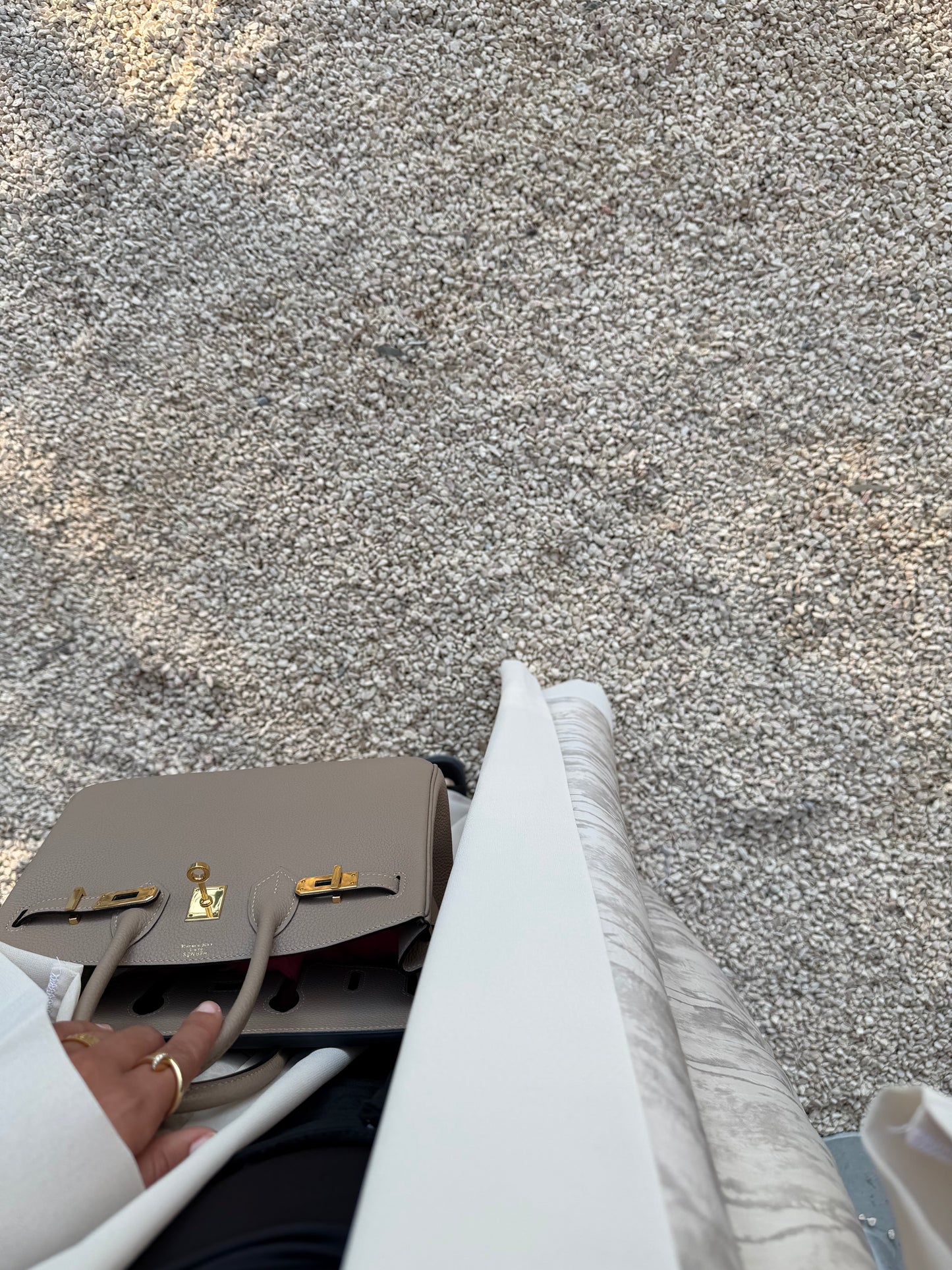 Abaya Imprimée Beige - Ensemble 3 pièces