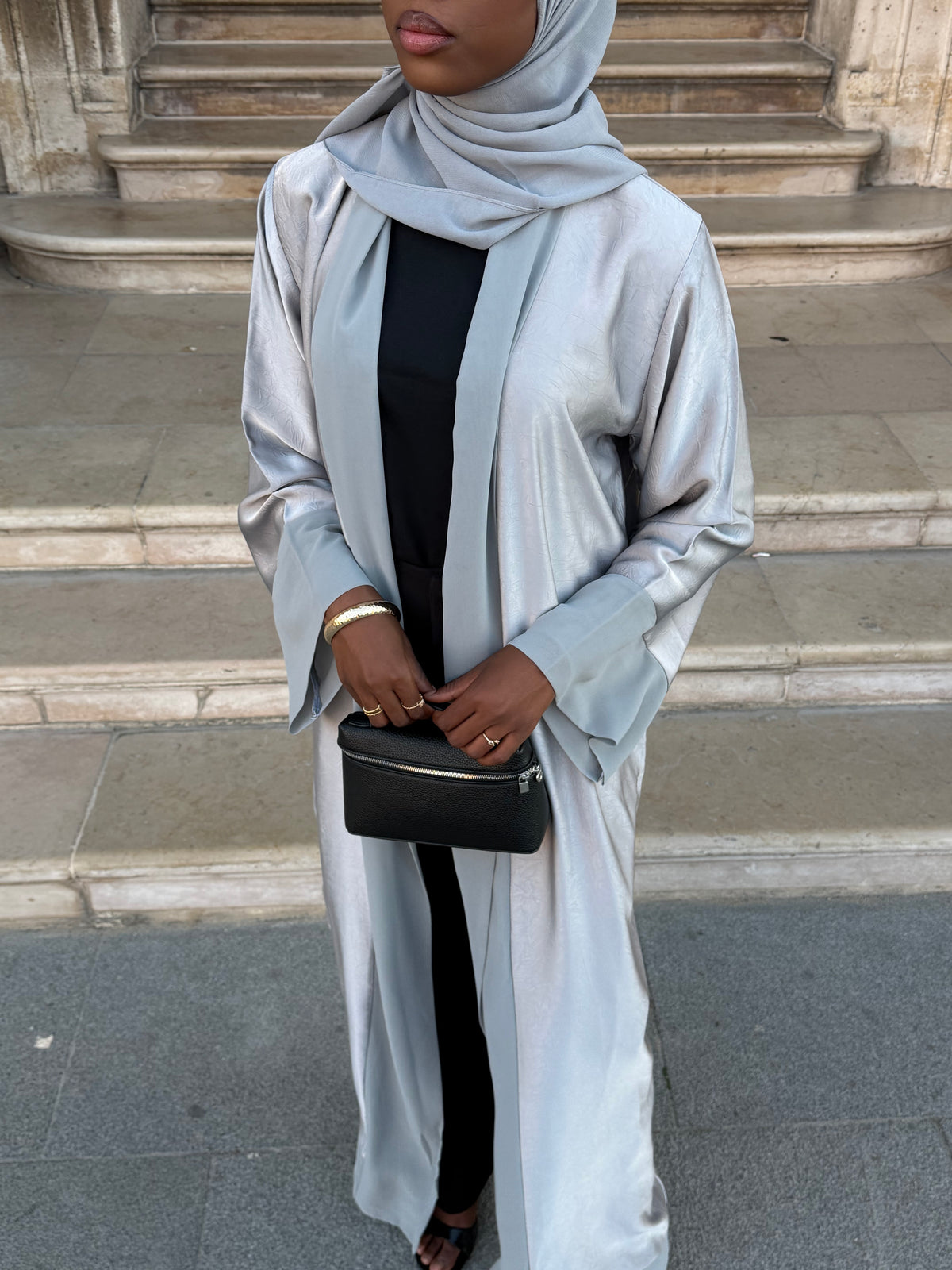 Abaya Grey - Ensemble 3 pièces