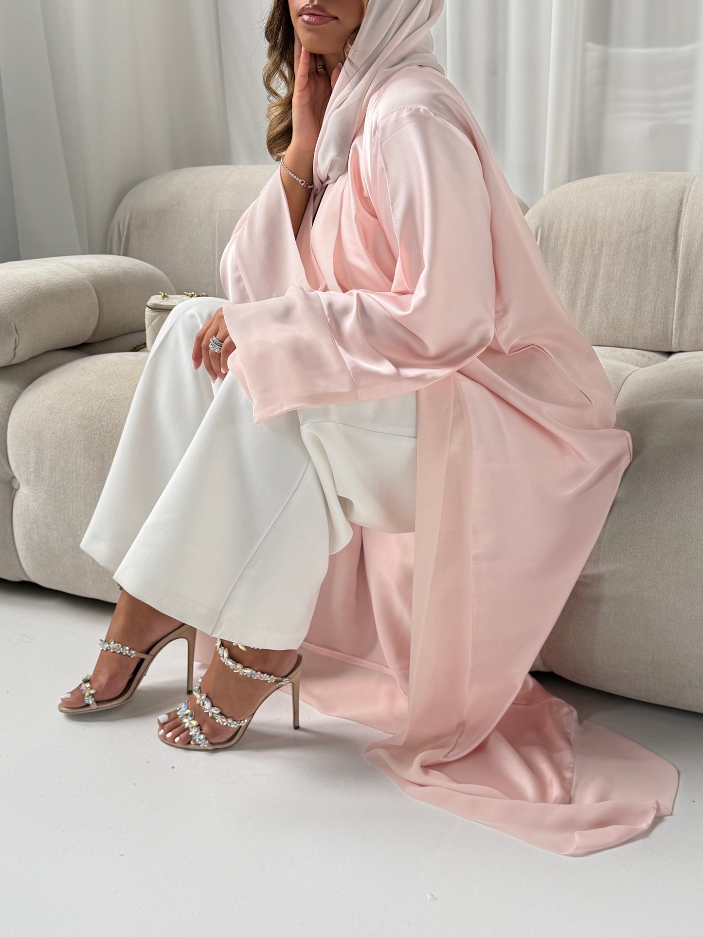 Abaya Pinky - Ensemble 3 pièces