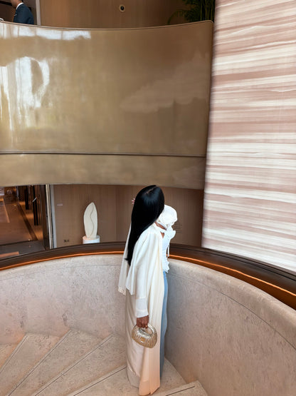 Abaya Canel - Blanc cassé