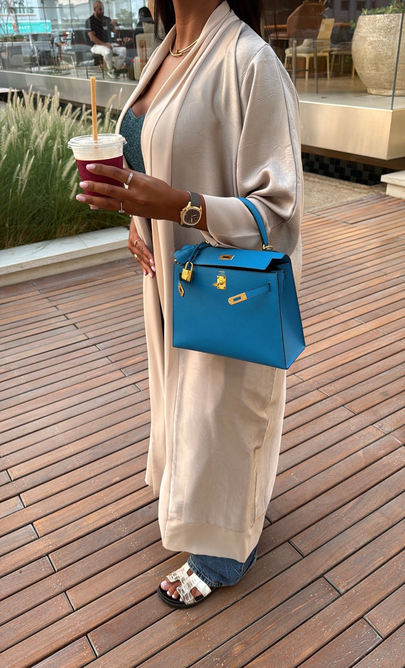 Kimono Beige Nacré - Ensemble 3 pièces