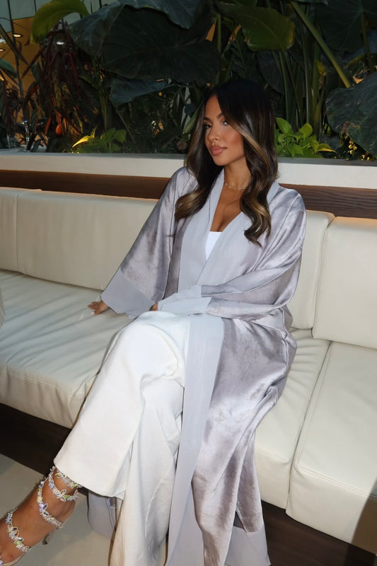 Kimono Gris Perlé - Ensemble 3 pièces