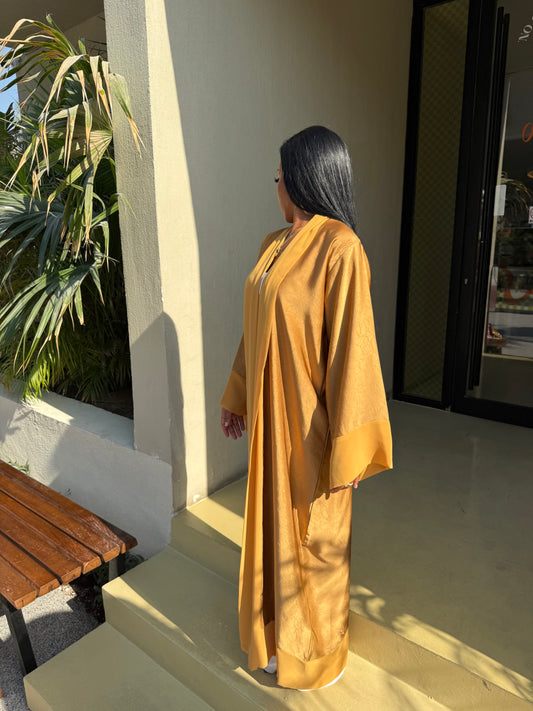 Kimono Satiné Miel - Ensemble 3 pièces