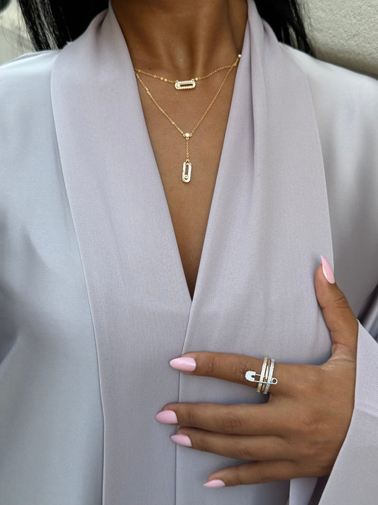 Collier Double Chaîne Doré - Élégance Minimaliste