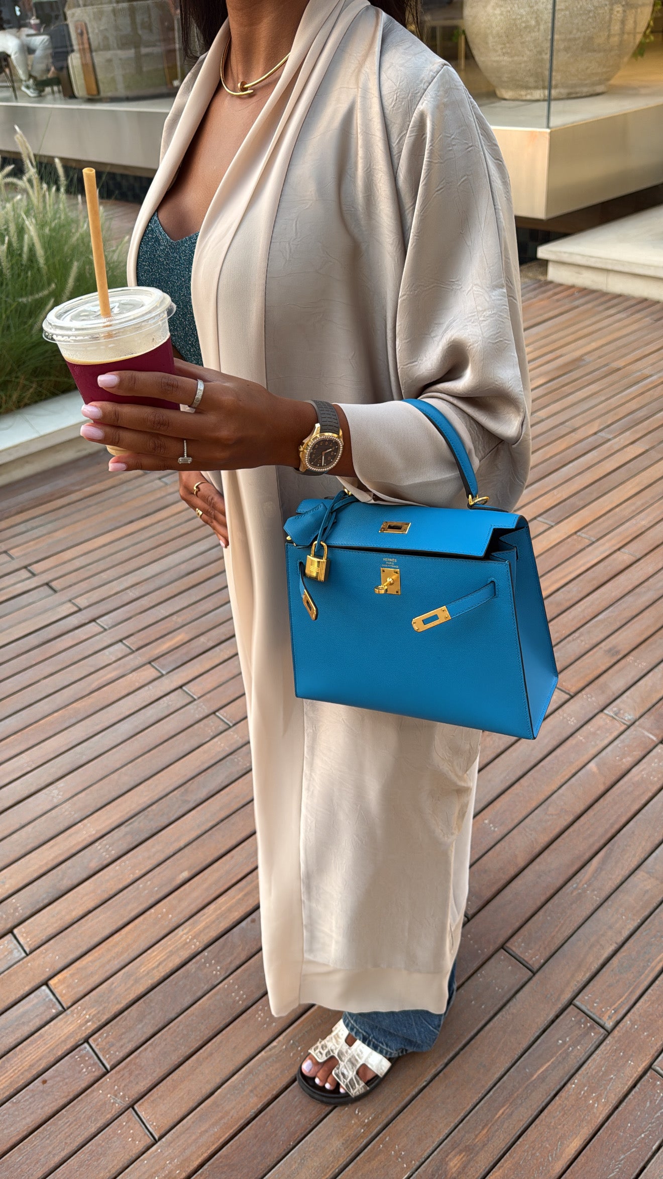 Kimono Beige Nacré - Ensemble 3 pièces