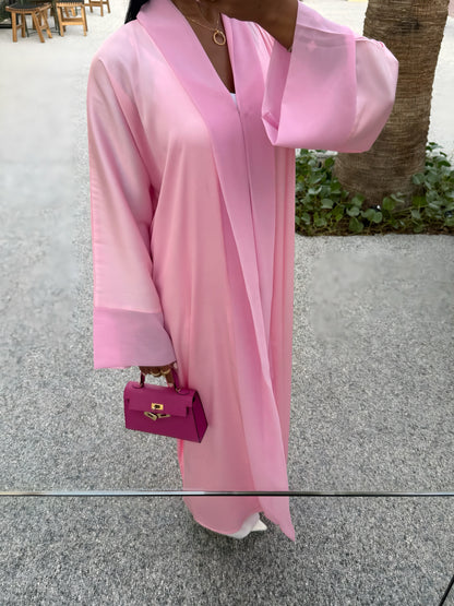 Abaya Pastel Pink - Ensemble 3 pièces