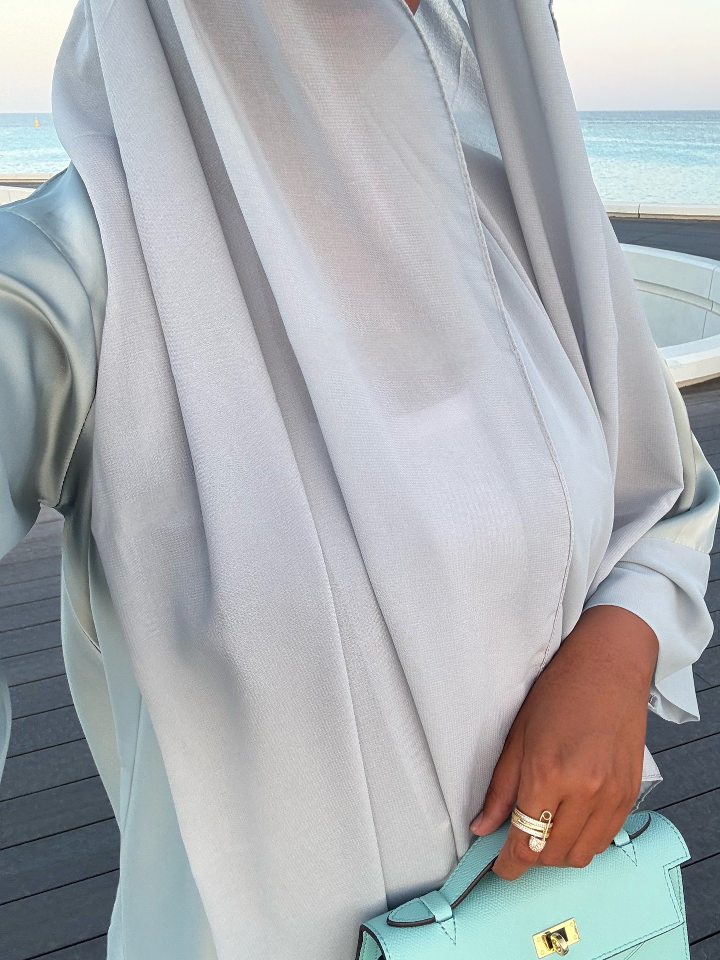 Kimono Azure Breeze – Ensemble 3 pièces