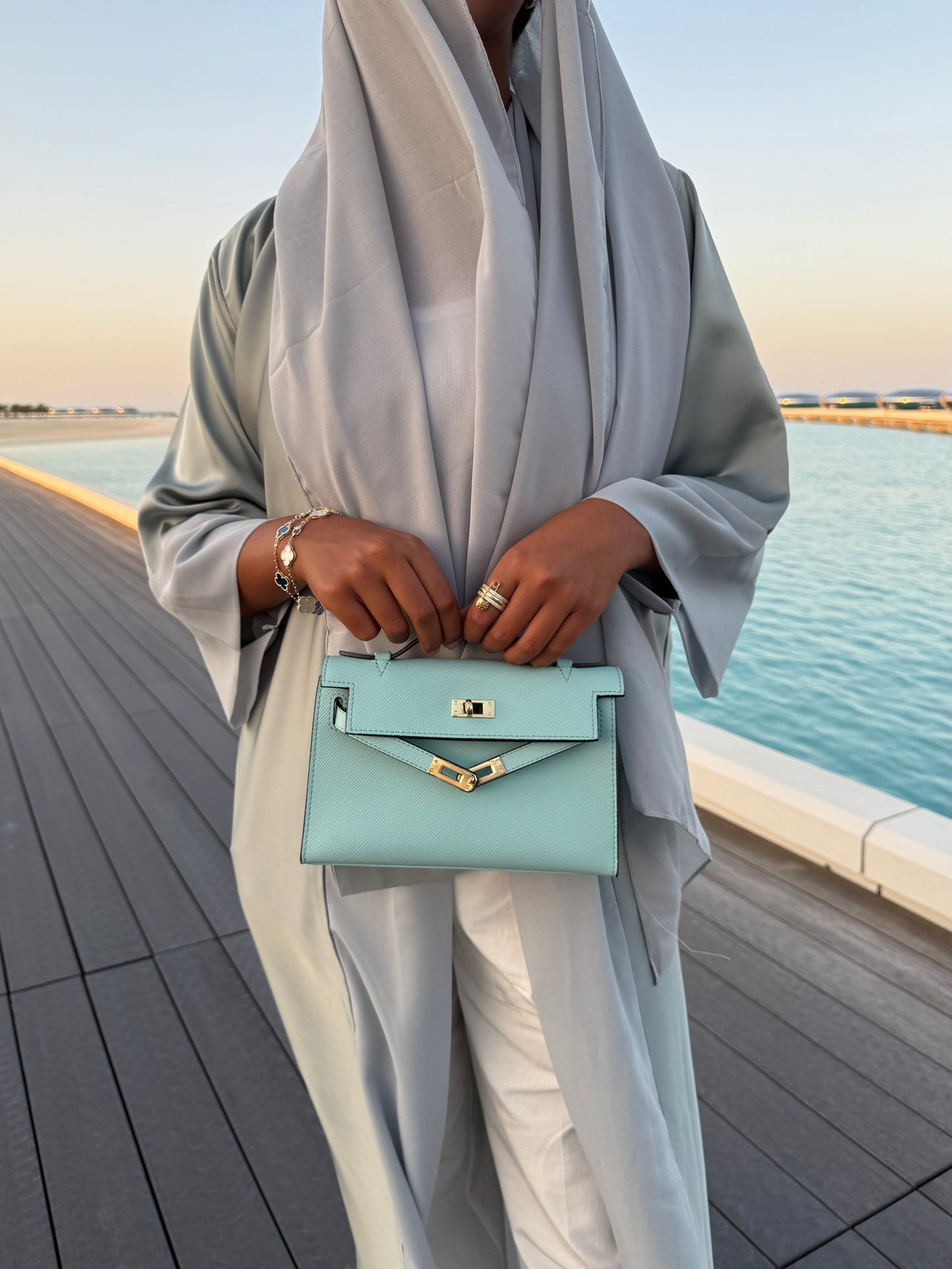 Kimono Azure Breeze – Ensemble 3 pièces